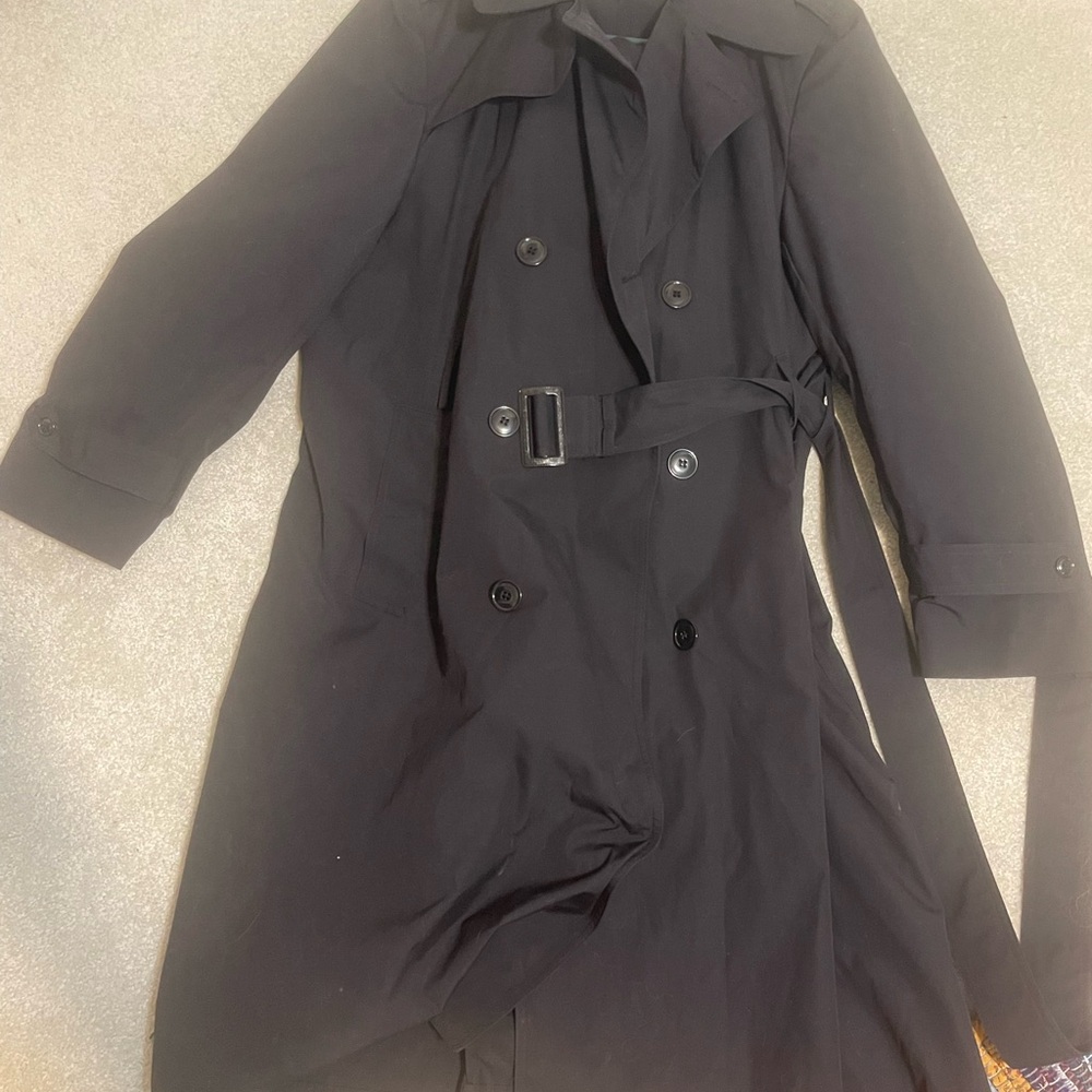 Black Double-Breasted Trench Coat